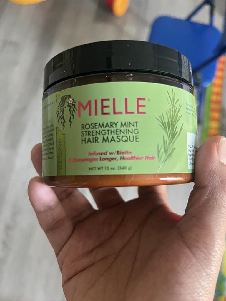 Customer photo review of Mielle, Strengthening Hair Masque, Rosemary Mint, 12 oz (340 g)
