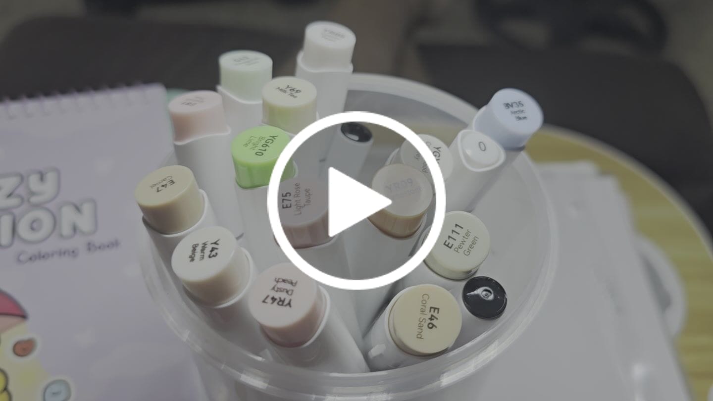 Customer video review of Ohuhu Honolulu B R29 / YR47 Individual Marker, Brush & Fine