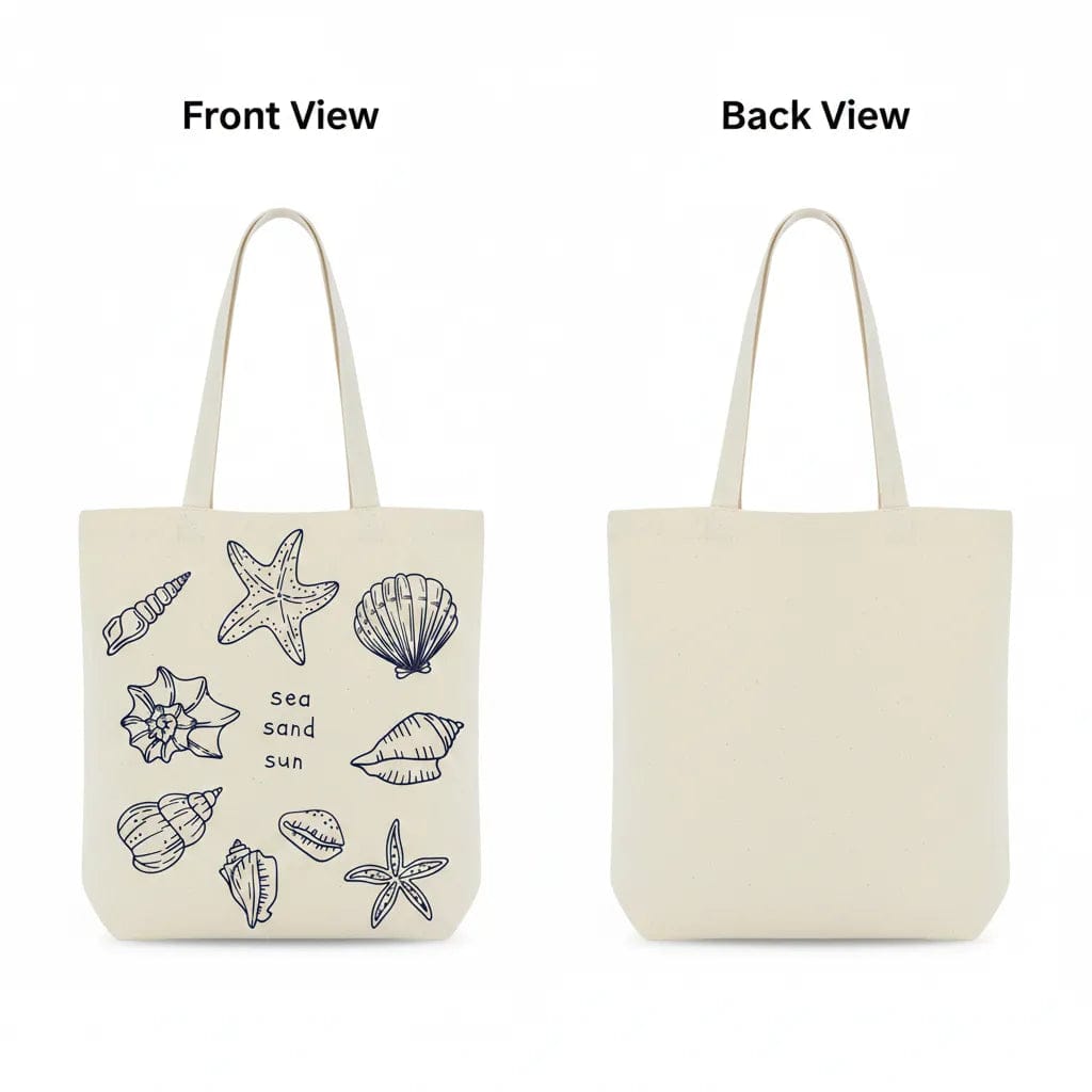 Customer photo review of Wrapzy Sea Sand Sun Tote Bag