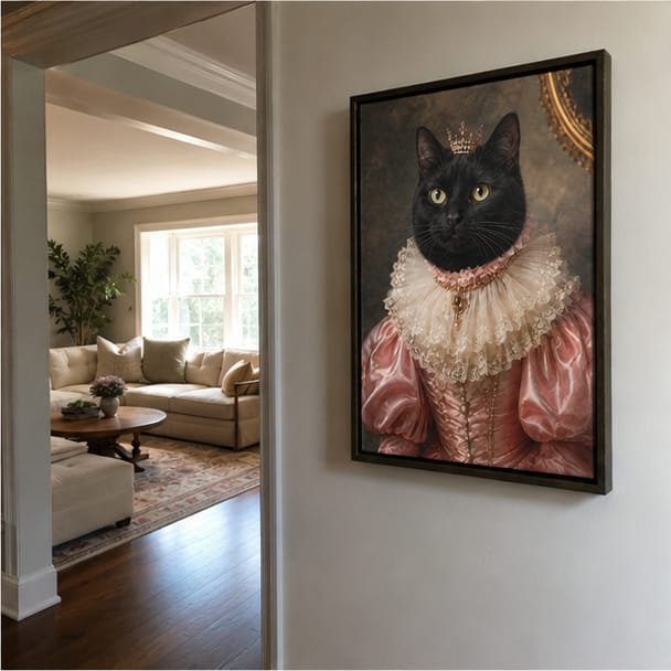 Customer photo review of Custom Duchess Pet Portrait Canvas