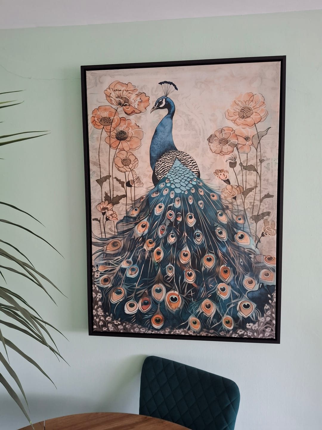 Customer photo review of Enchanted Peacock Print