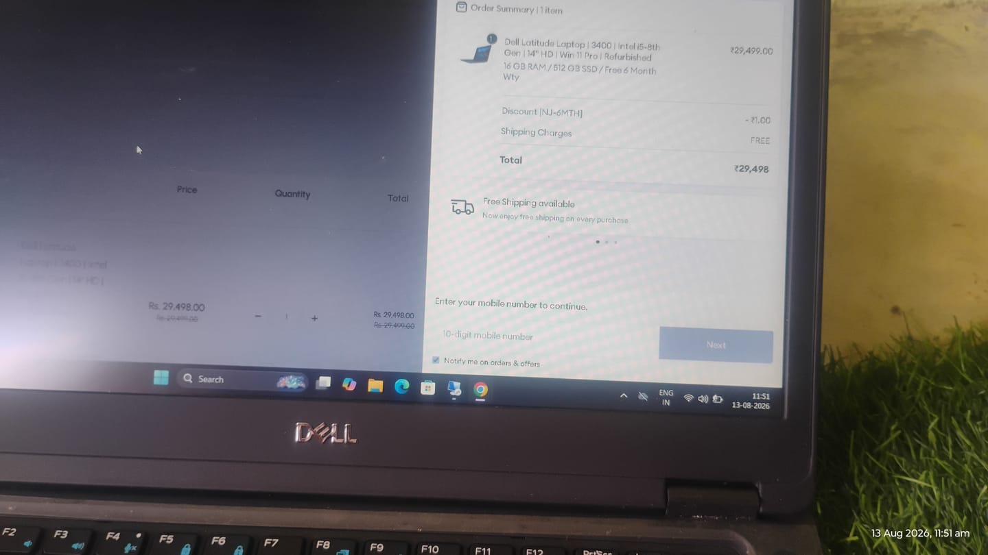 Customer photo review of Dell Latitude Laptop | 5491 | CORE I5 - 8TH GEN | 14" HD | Win 11 | Refurbished