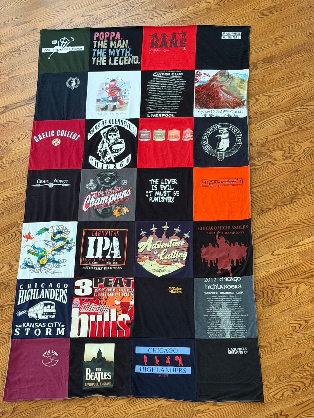 Customer photo review of Project Repat T-Shirt Quilt
