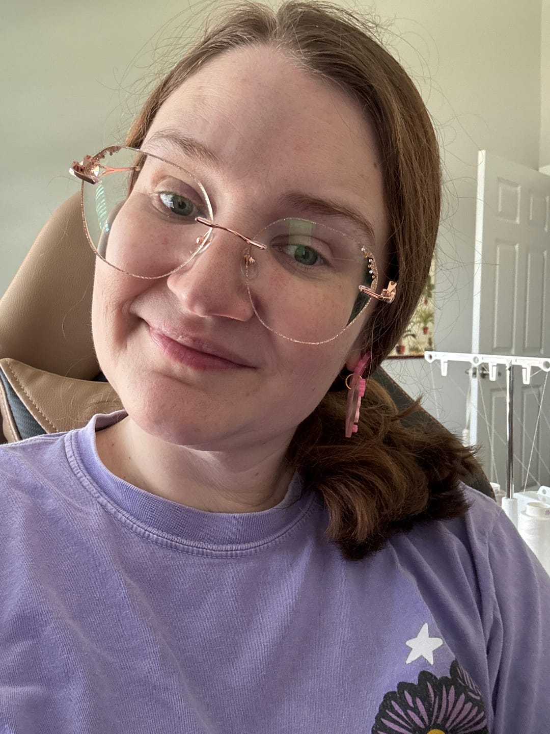 Customer photo review of Glitter Eyeglasses