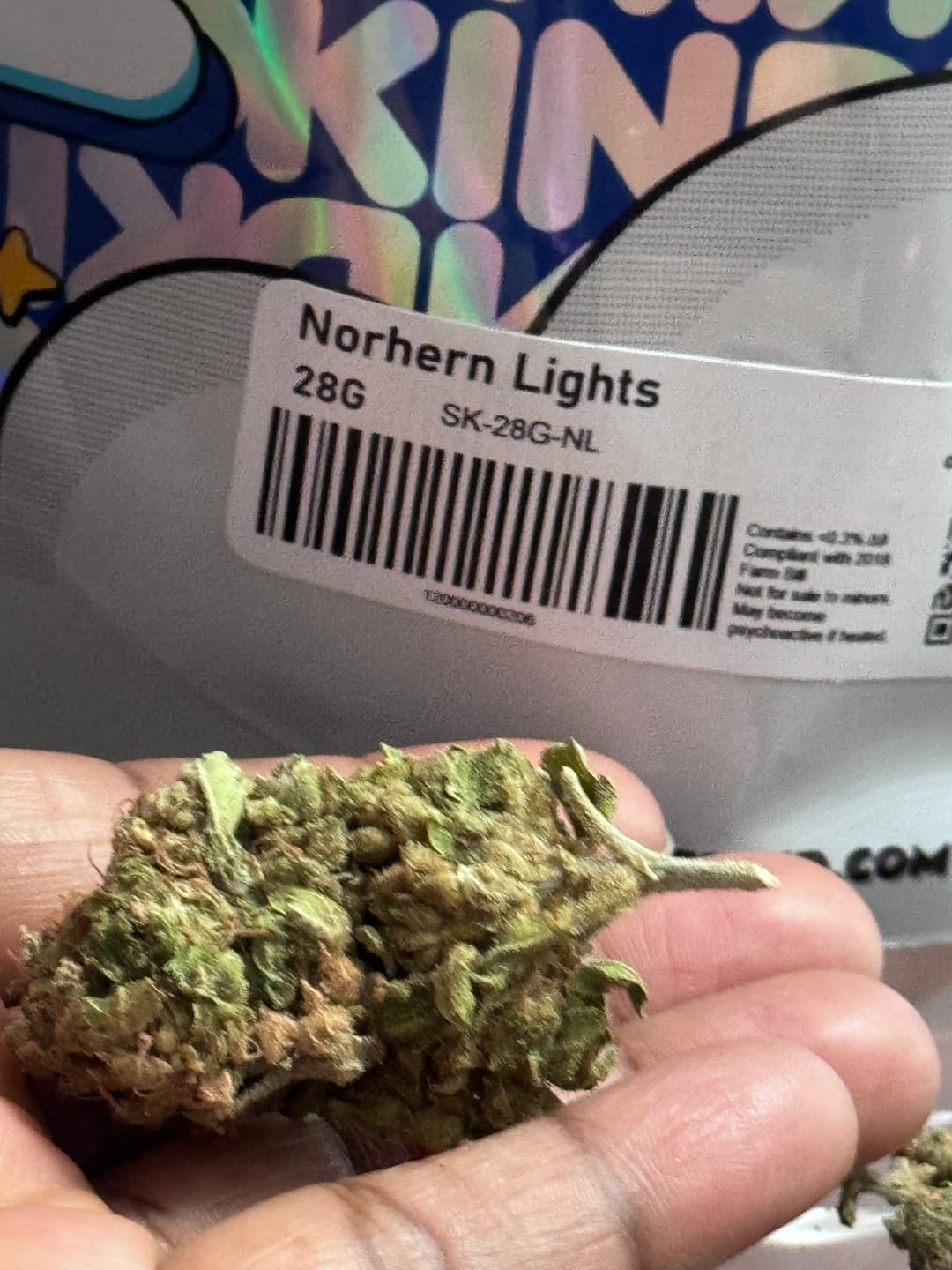 Customer photo review of Northern Lights - 28 Grams - Indica