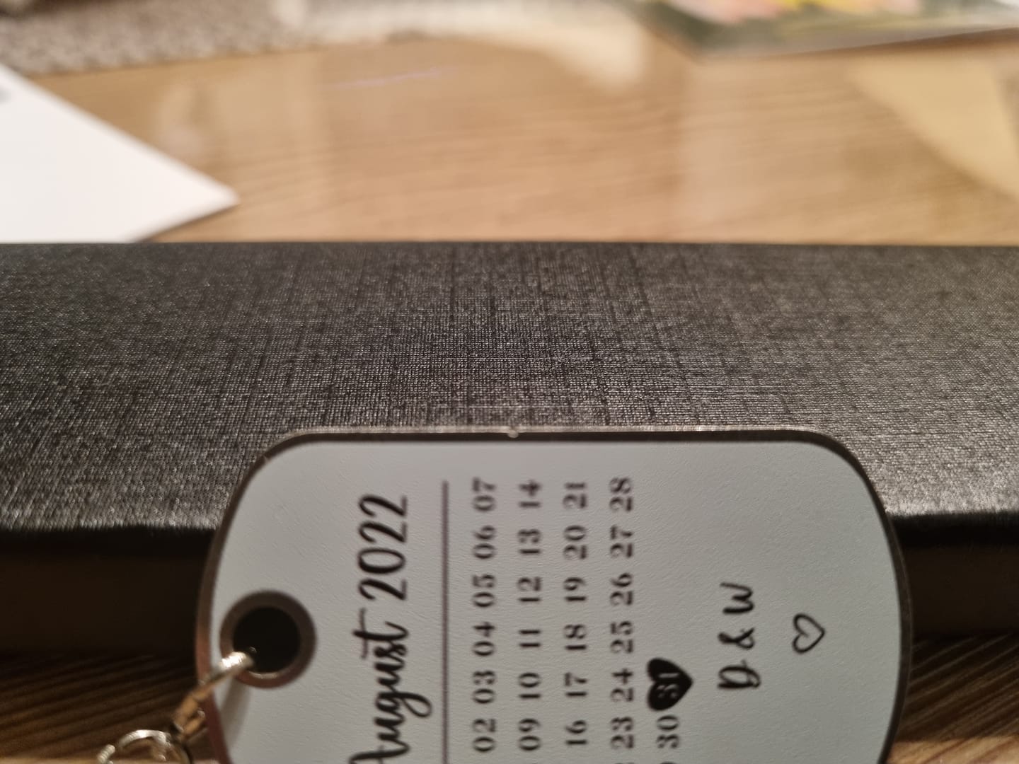 Customer photo review of Unser Tag - Personalisierter Metall-Schlüsselanhänger
