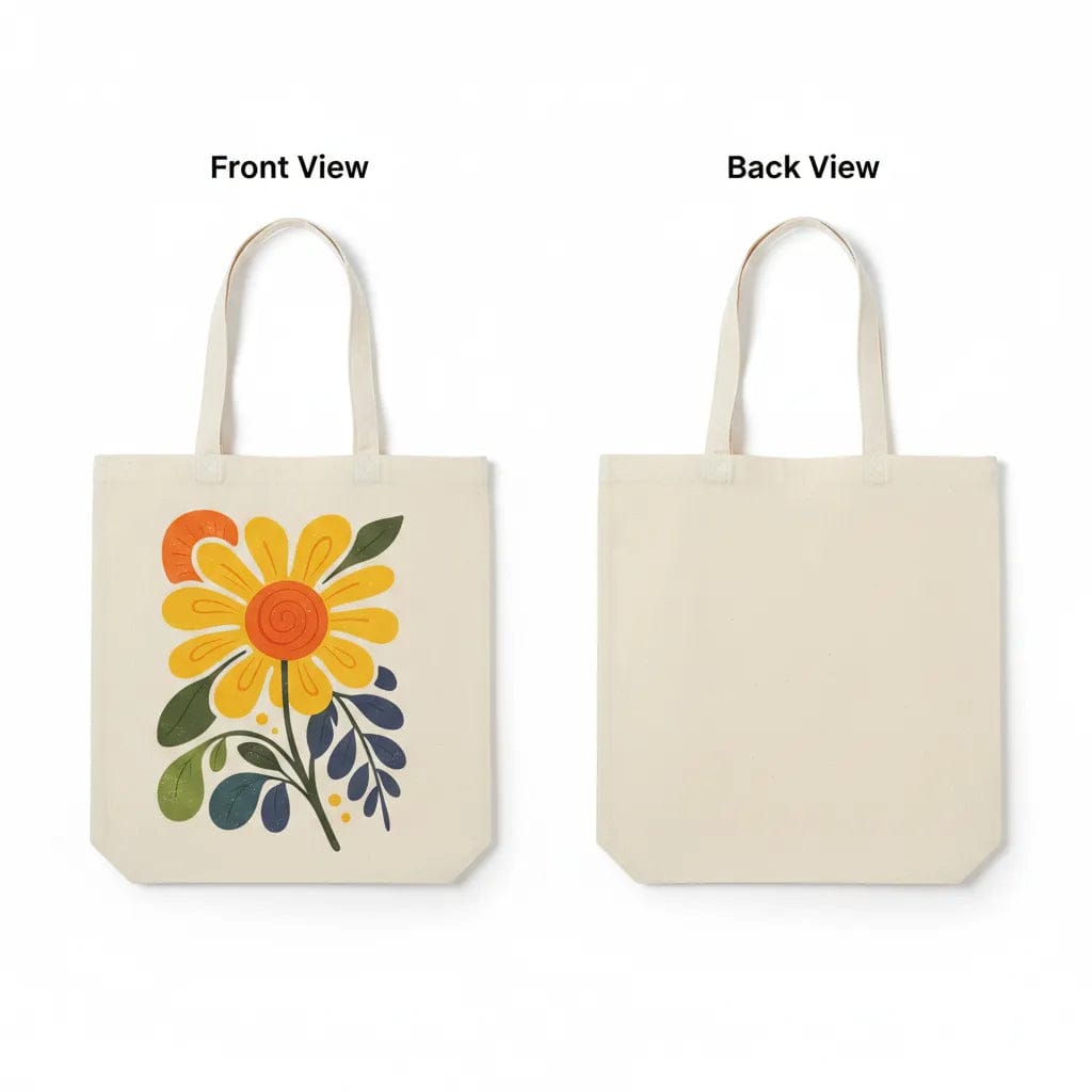 Customer photo review of Wrapzy Folk Art Sunflower Tote Bag
