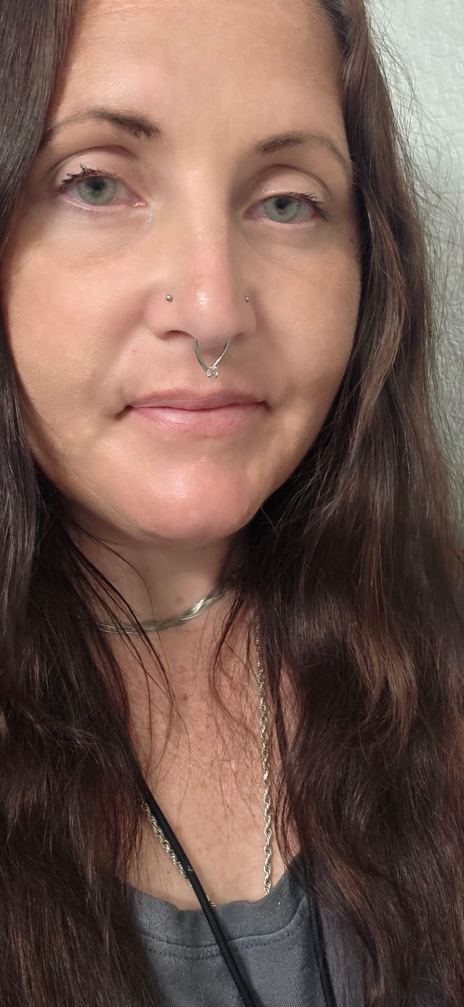 Customer photo review of FANTASY SNOW FLAKE Prescription Colored Contact Lenses