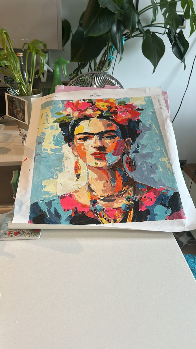 Customer photo review of Expressive Frida | Paint by Number