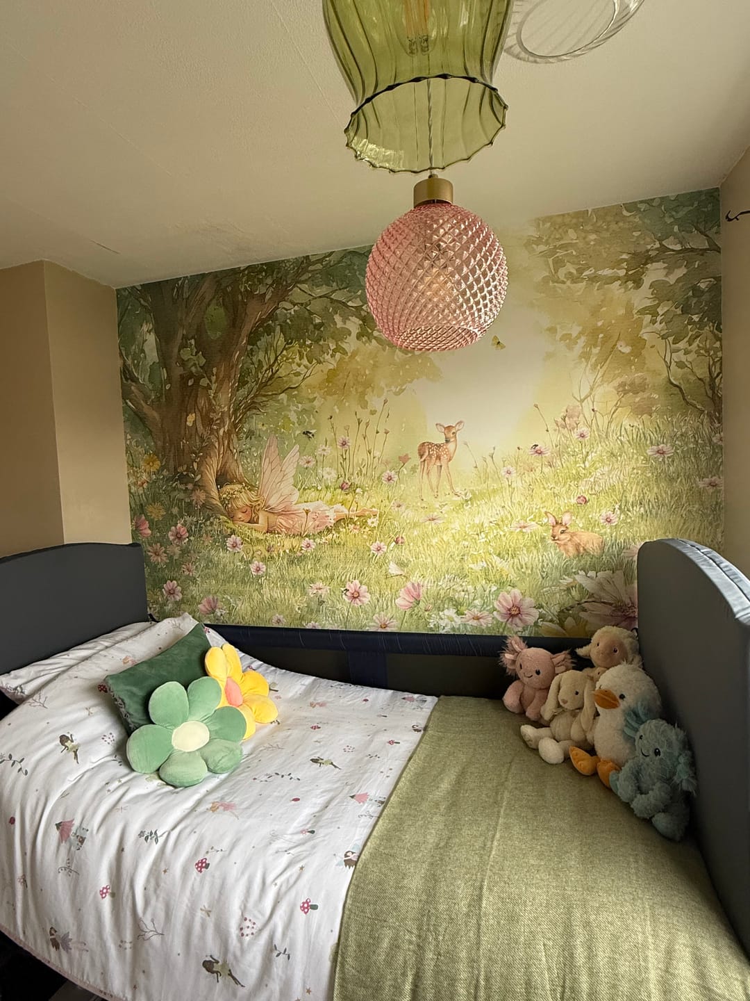 Customer photo review of Haisley - Sleepy Fairy Watercolour Forest Wallpaper Mural