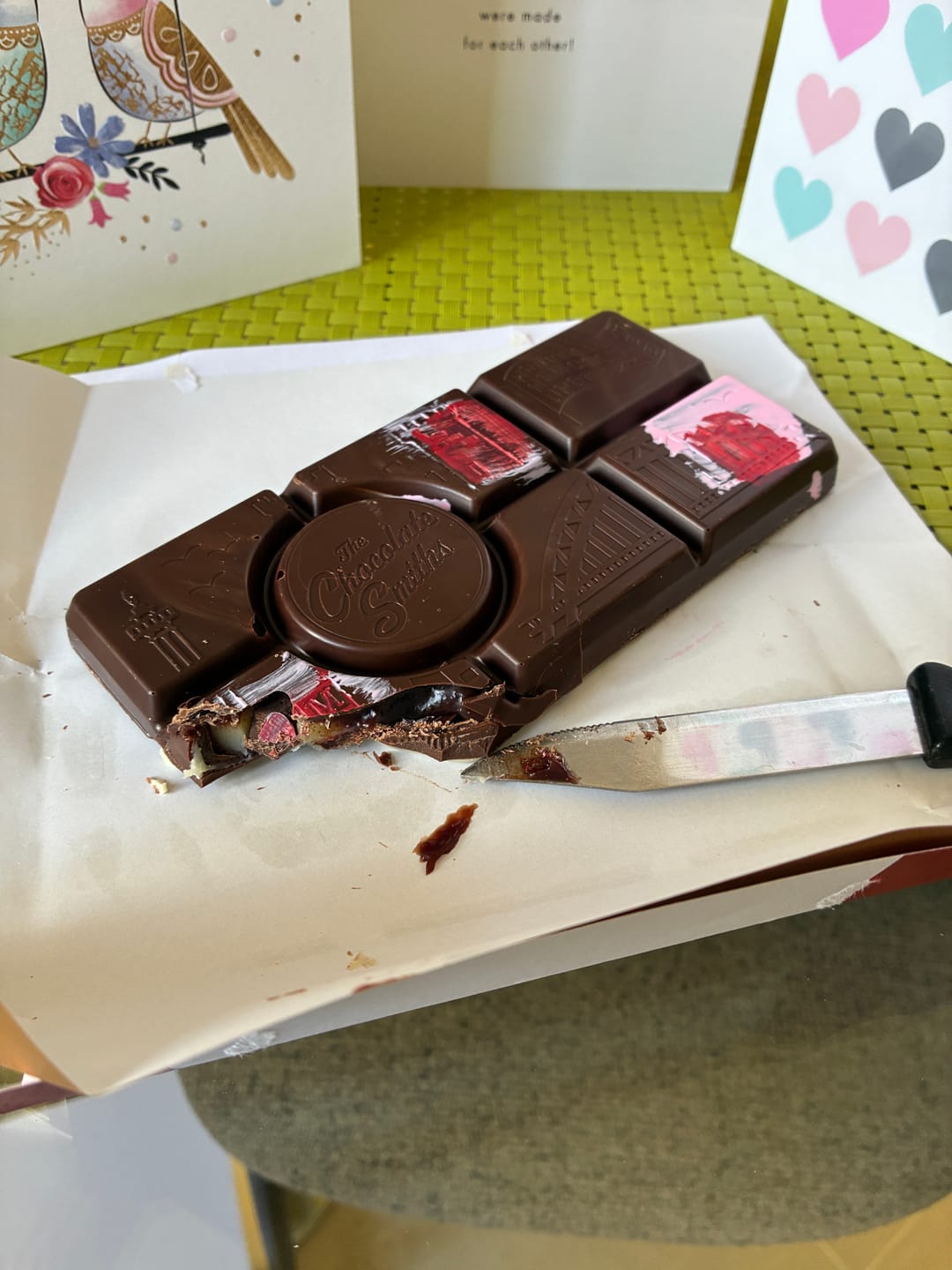 Customer photo review of Black Forest Gateau inspired chocolate bar 145g