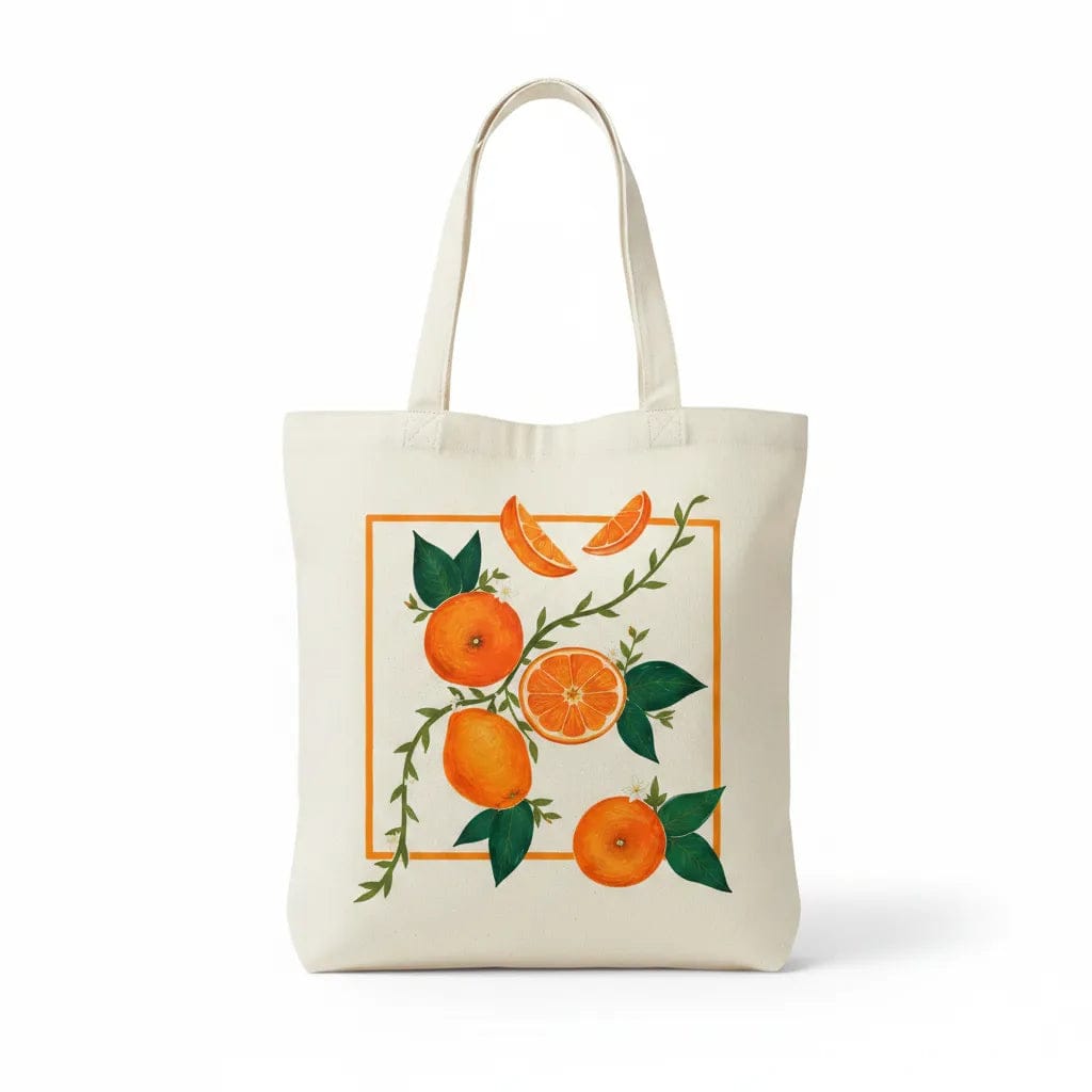 Customer photo review of Wrapzy Orange Botanical Tote Bag