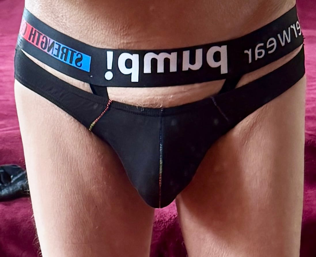 Customer photo review of 2 Pack Men’s Sexy Low-rise Garter Briefs