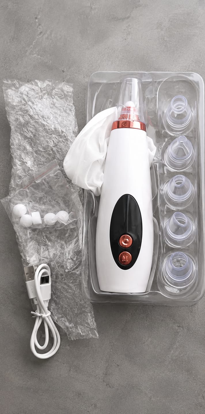 Customer photo review of 6-in-1 USB Rechargeable Blackhead Remover with 3 Suction Levels