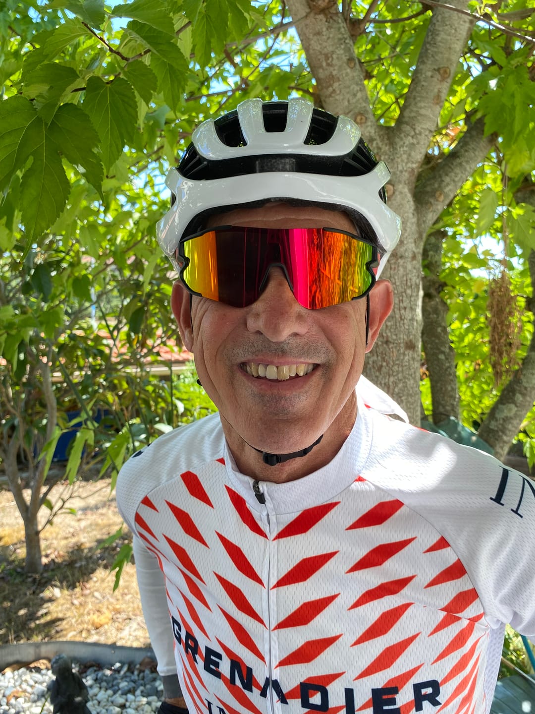 Customer photo review of Lunettes Vélo Verres Interchangeables - Rouge - OPTIMAX