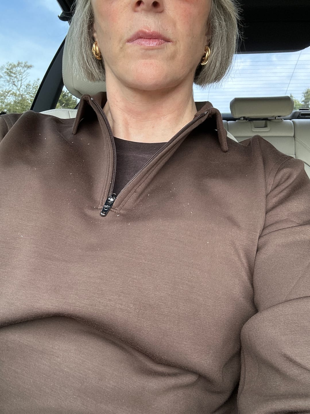 Customer photo review of Aura Zip Polo Long Sleeve