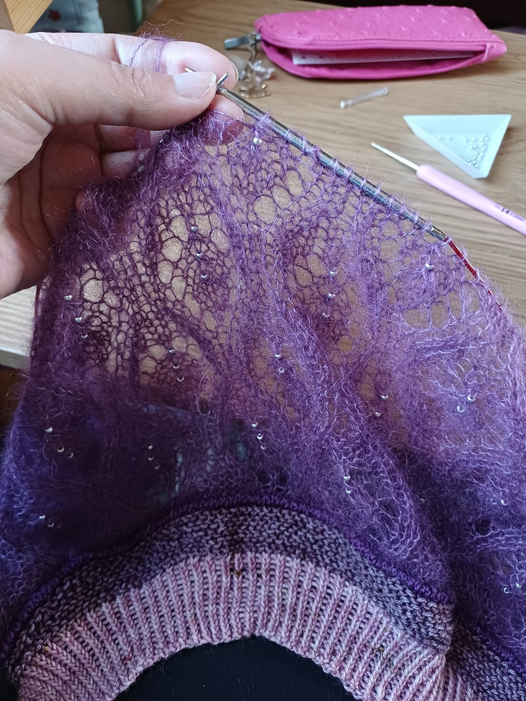 Customer photo review of Kid mohair uva claro 242
