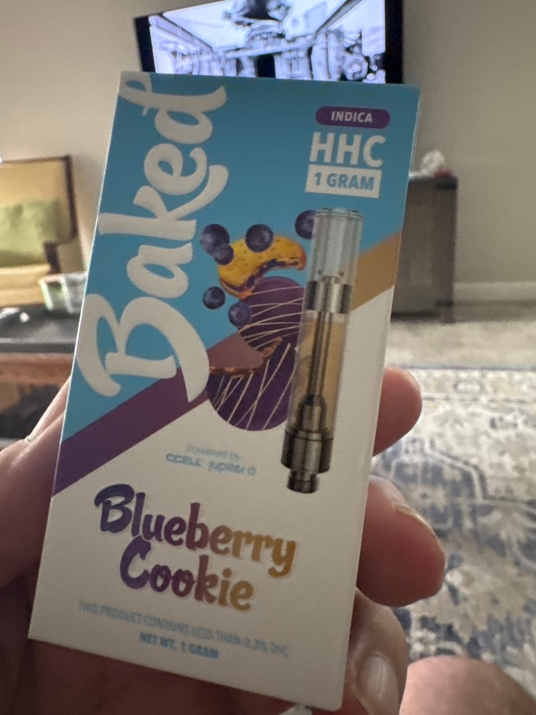 Customer photo review of 1 Gram HHC Vape Cartridge - Strawberry Cheesecake | Indica