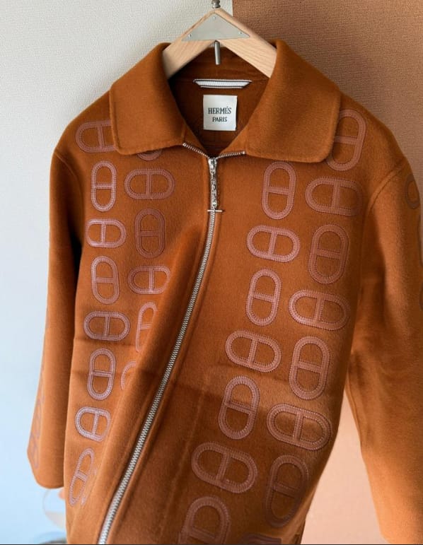 Customer photo review of Hermes 2026 Zip-up Jacket Multicolors Cashmere