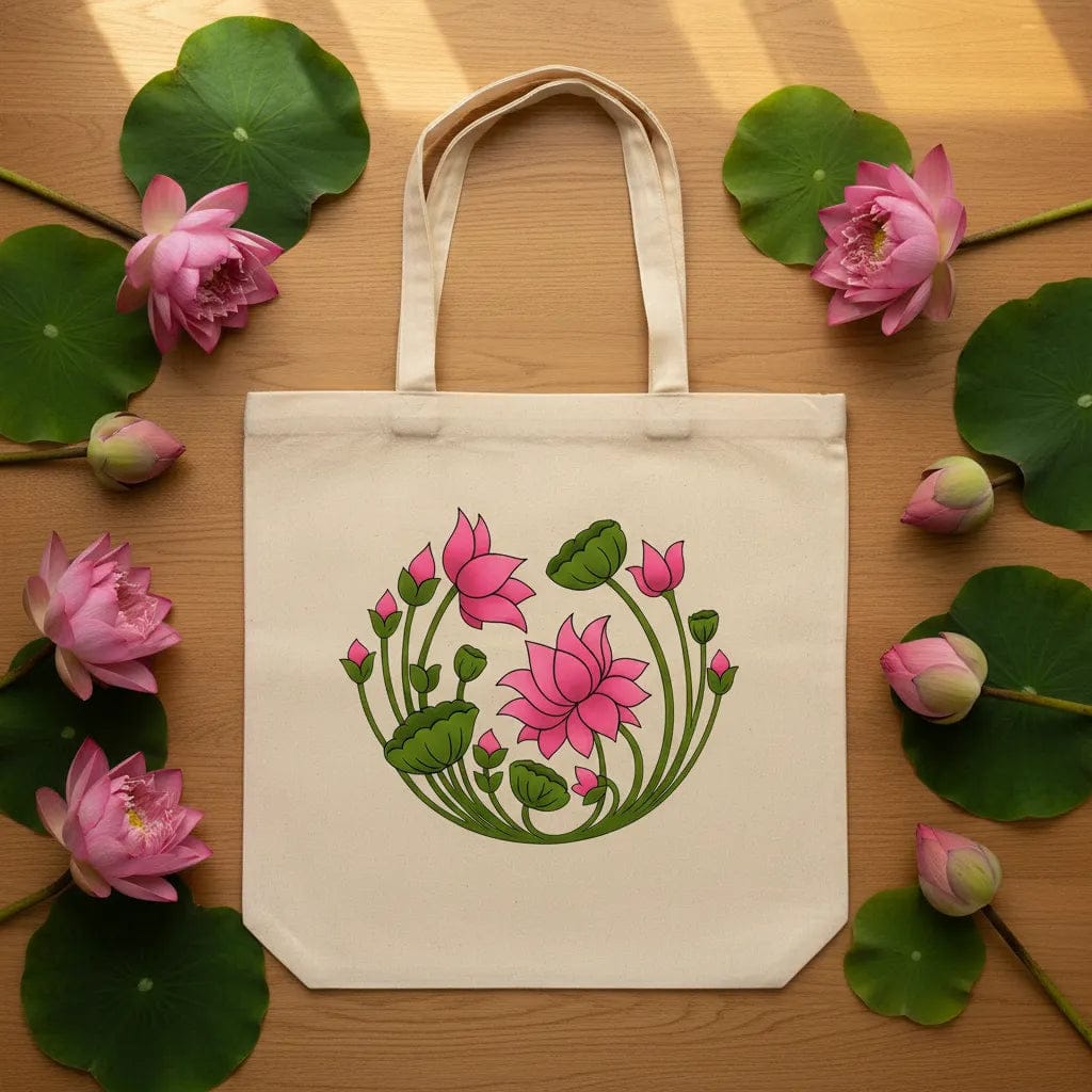 Customer photo review of Wrapzy Lotus Bloom Tote Bag