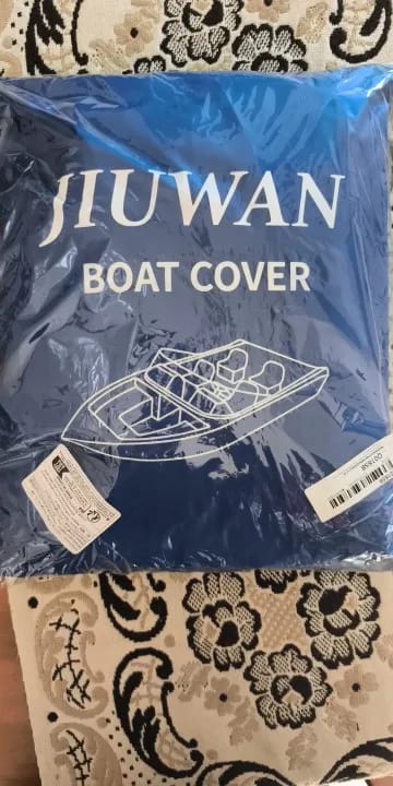 Customer photo review of Heavy Duty Waterproof Boat Cover for V-Hull Fishing & Ski Boats