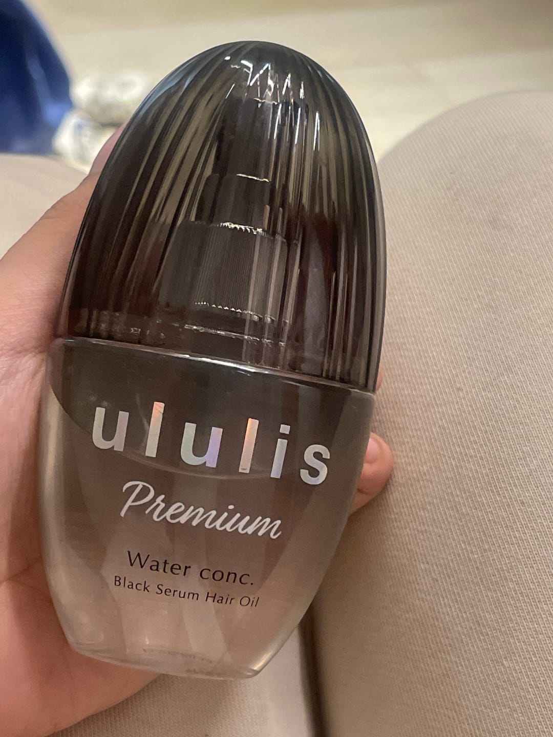 Customer photo review of ULULIS Premium Water Conc. Black Serum Hair Oil 100ml - Japanese Hair Serum for Frizz, Damage & Shine