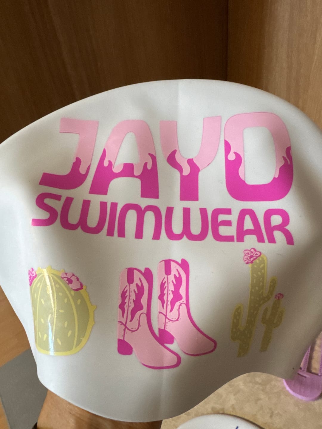 Customer photo review of JAYD Swim Cap - Yeehaw