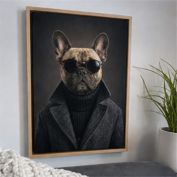 Customer photo review of Custom Stylish Dog Portrait Canvas Wall Art