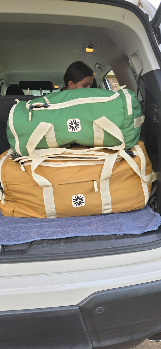 Customer photo review of Valley Duffel Bag Honey