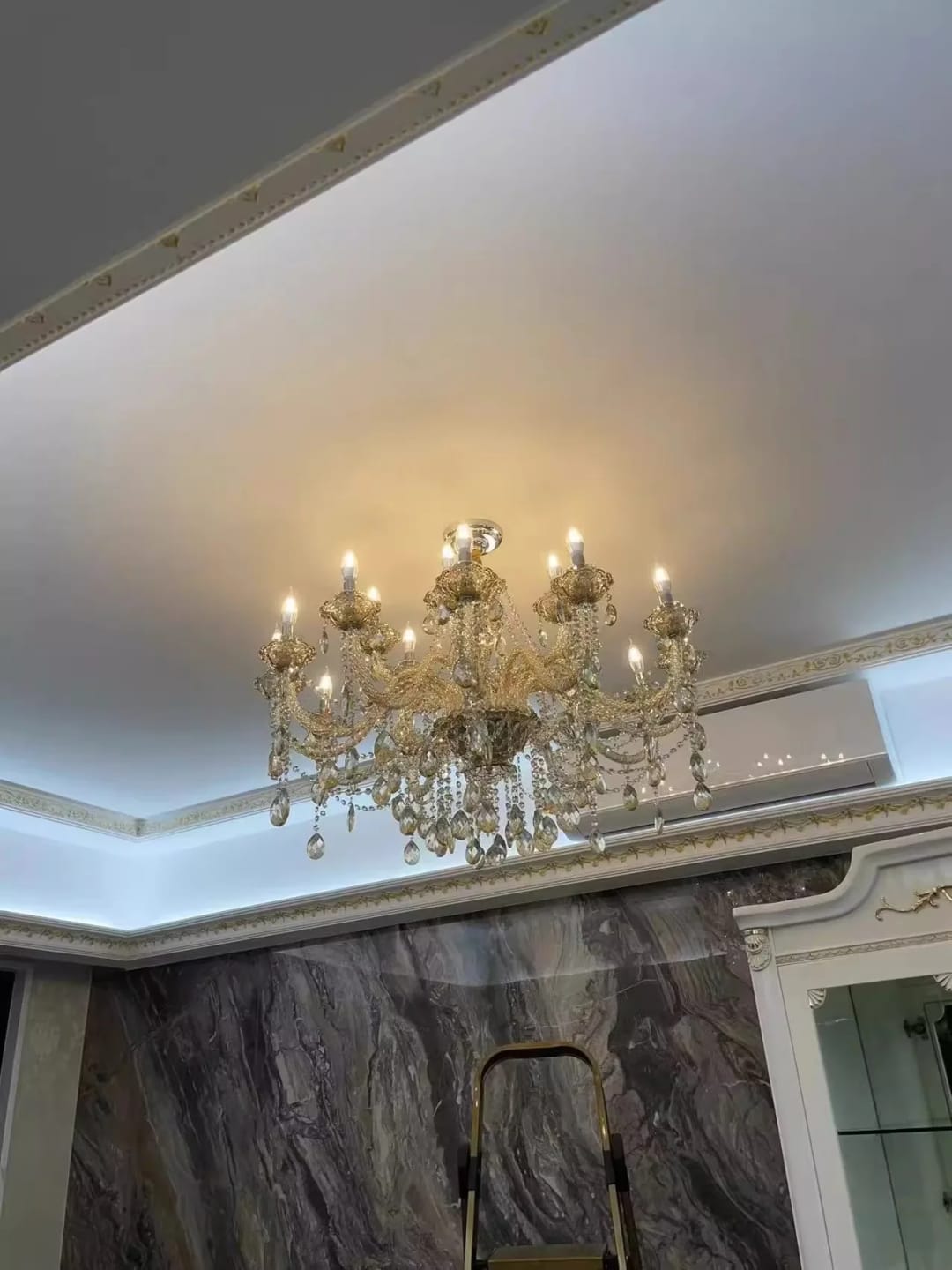 Customer photo review of Villa Crystal Pendant Light