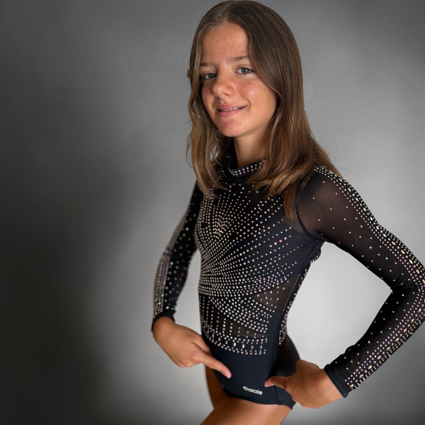 Customer photo review of Justaucorps de gymnastique fille "Black star", compétition et entrainement
