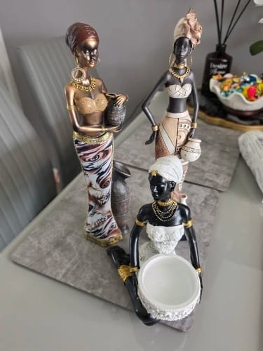 Customer photo review of Retro African Style Resin Craft Figurines