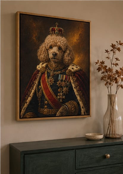 Customer photo review of Custom Royal Pet Portrait Canvas