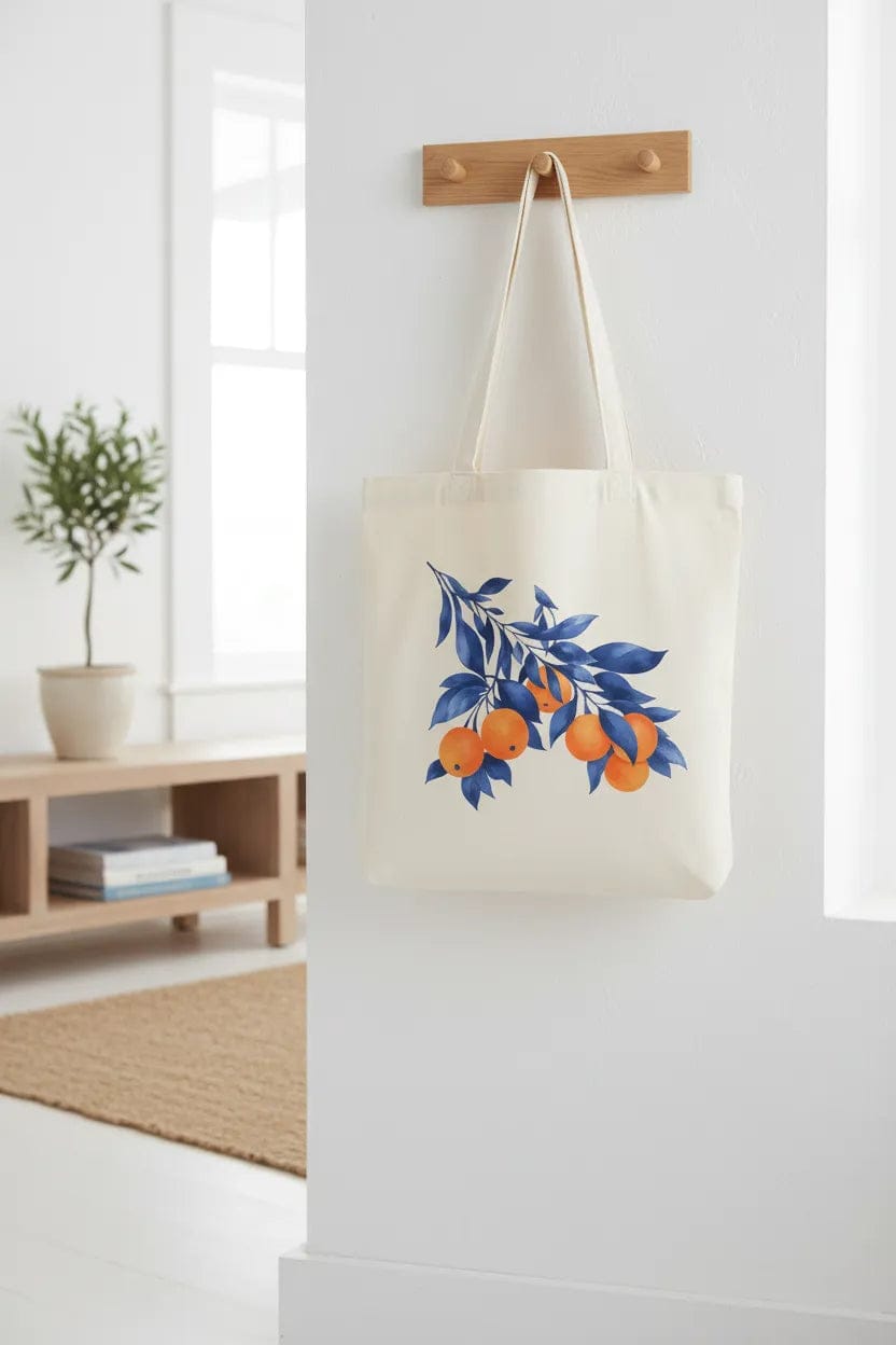 Customer photo review of Wrapzy Blue Citrus Tote Bag