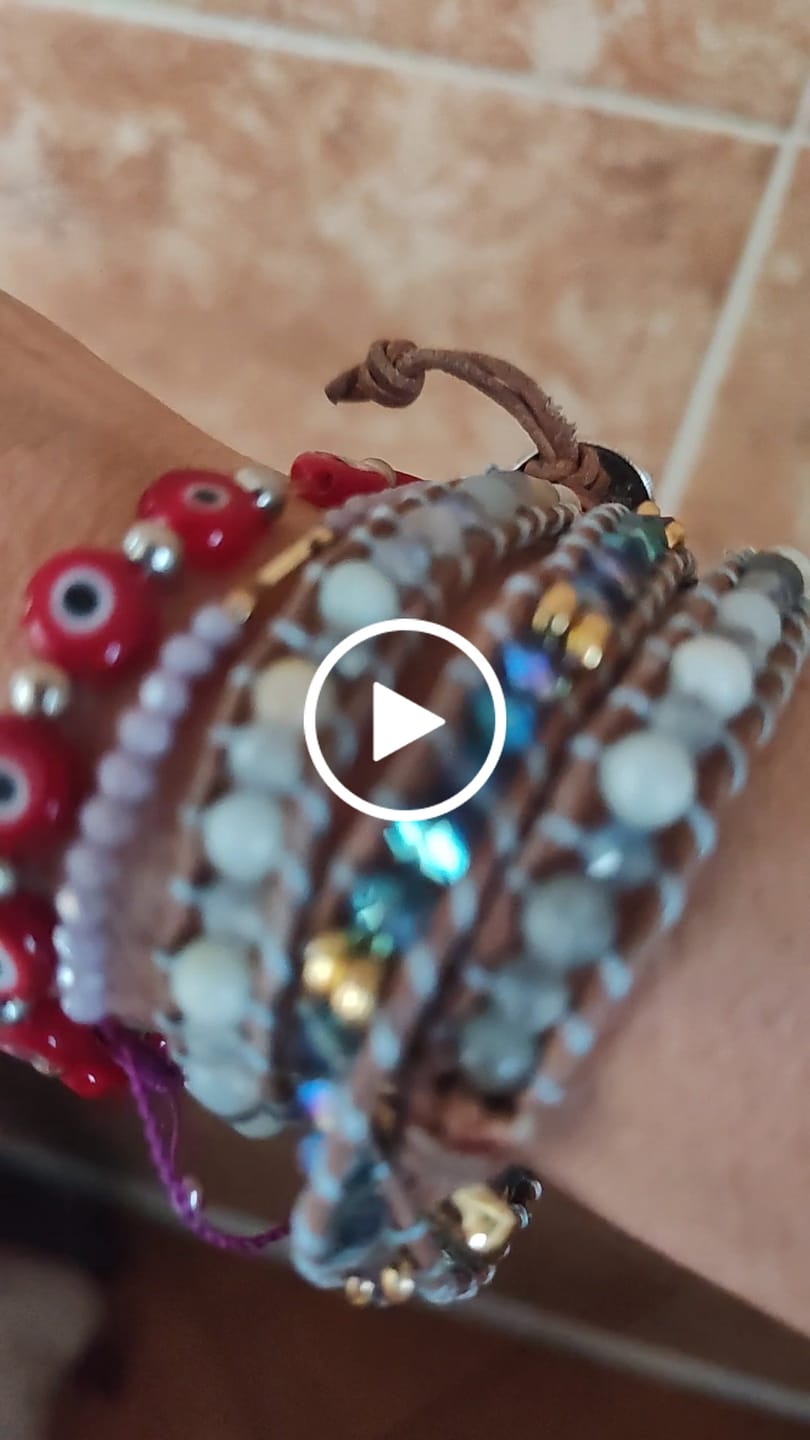Customer video review of Square Opal Healing Wrap Bracelet