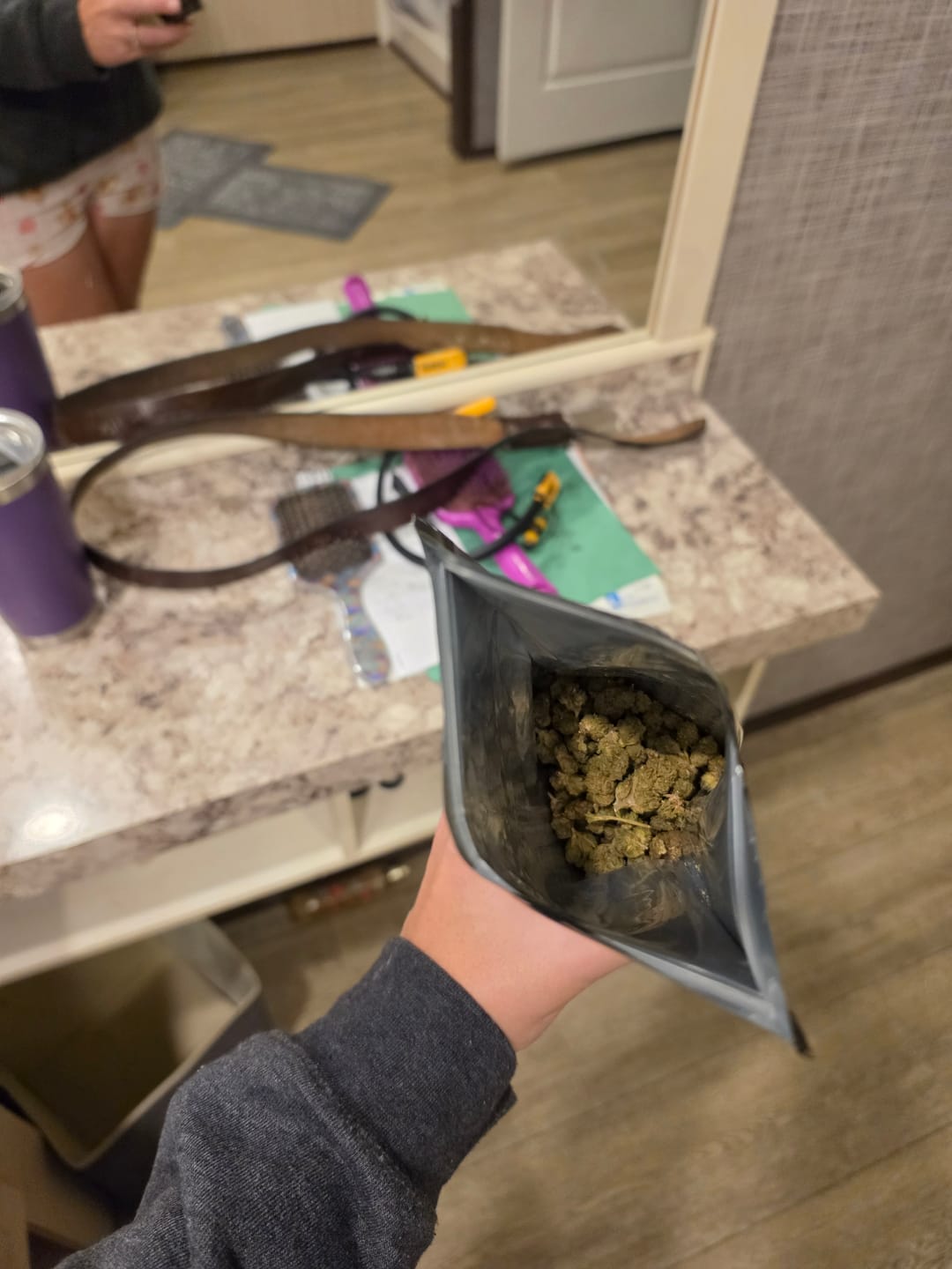 Customer photo review of Blackout Berries THCA Flower Ounce (28g)
