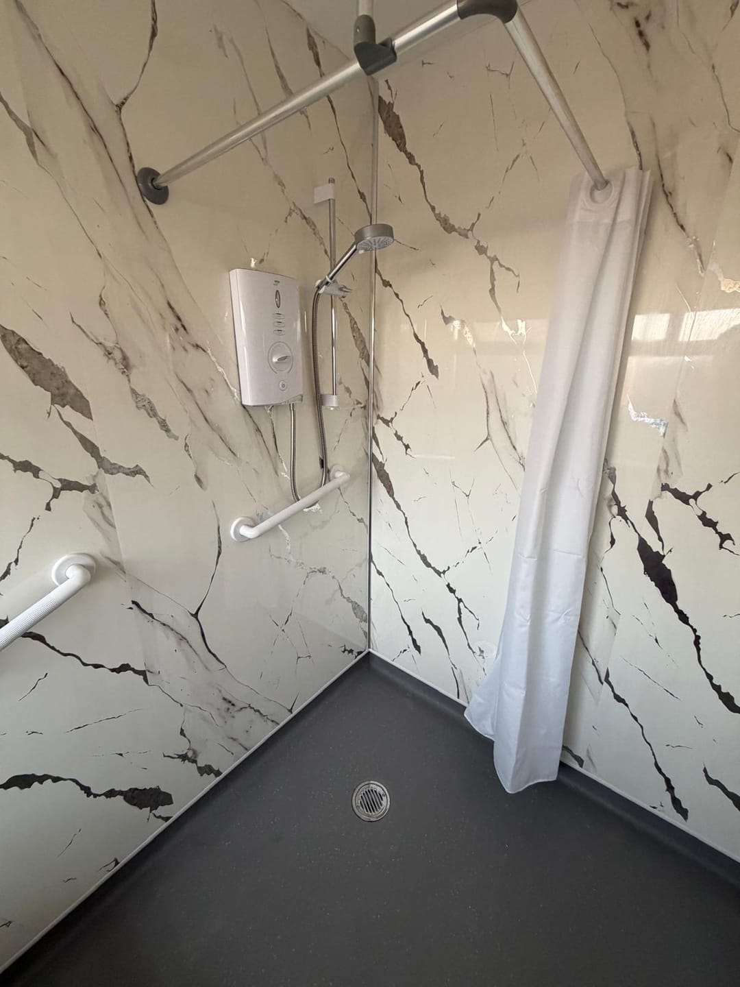 Customer photo review of 10mm Silvara Marble Gloss Shower Panel 1M x 2.4M