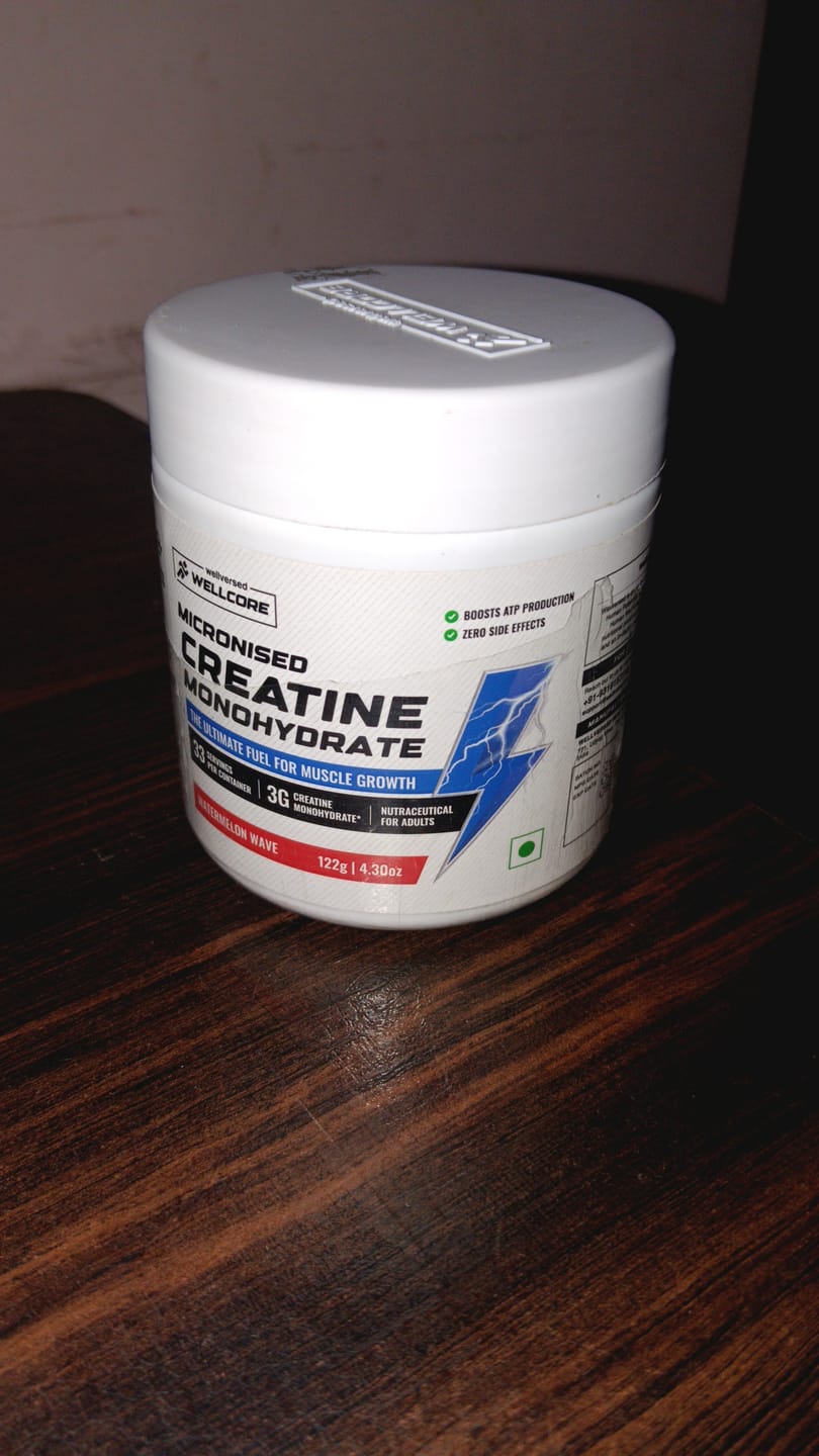 Customer photo review of Wellcore - Pure Micronised Creatine Monohydrate | Watermelon Wave (122g, 33 servings)