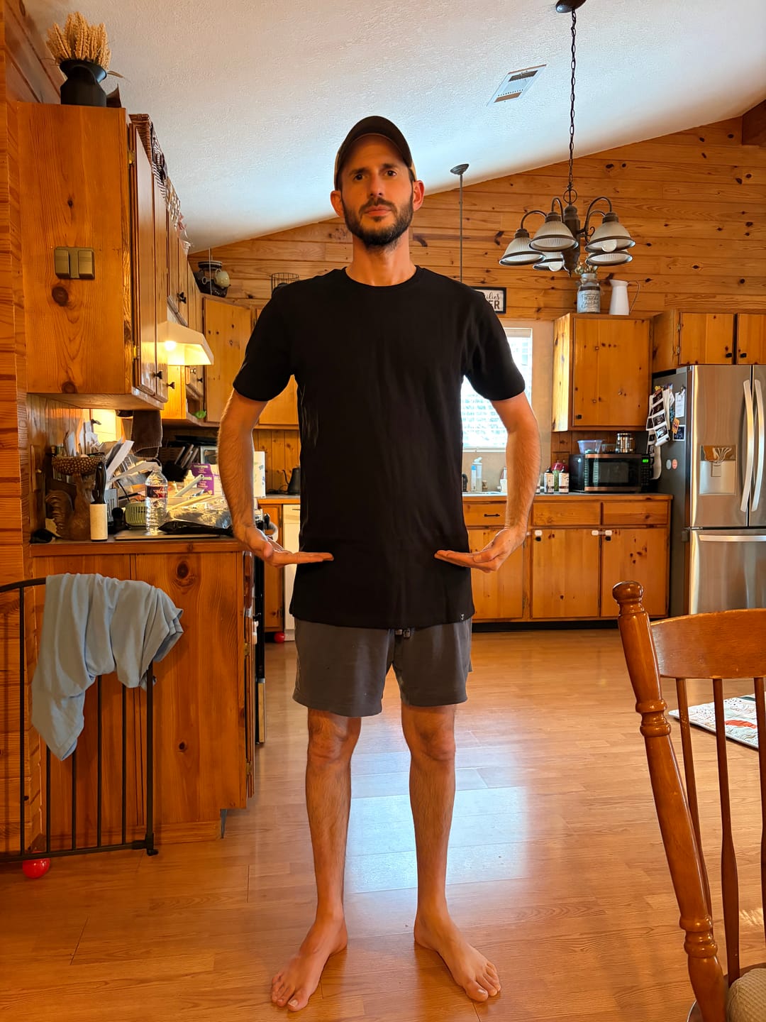 Customer photo review of Organic Tall Slim Heavyweight T-shirt (Black)