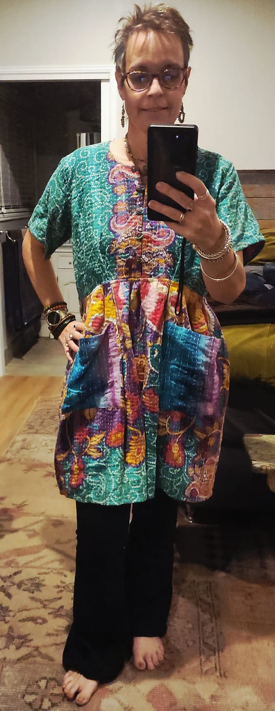 Customer photo review of Solara Kantha Dress L/XL (063)