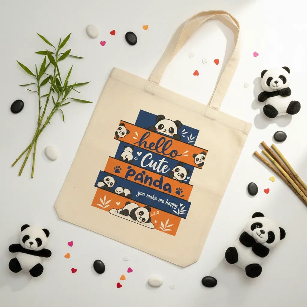 Customer photo review of Wrapzy Panda Canvas Tote Bag