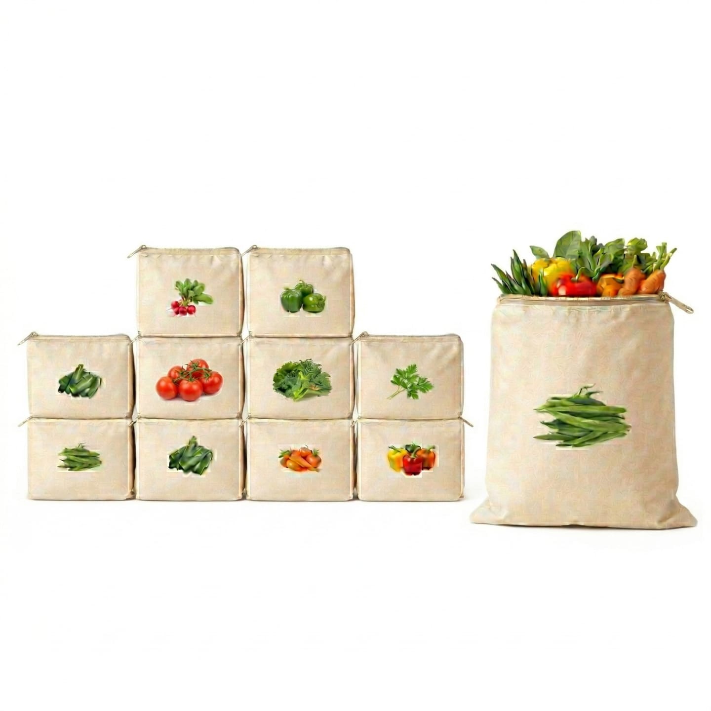 Customer photo review of Wrapzy Cotton Vegetable Bags