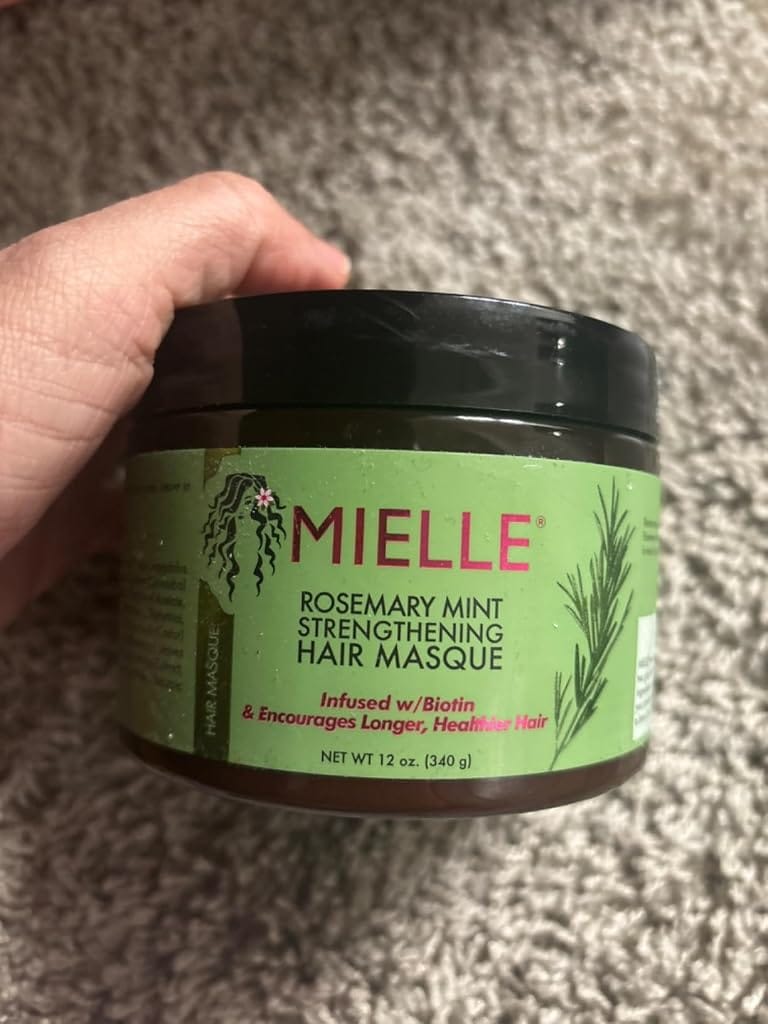 Customer photo review of Mielle, Strengthening Hair Masque, Rosemary Mint, 12 oz (340 g)