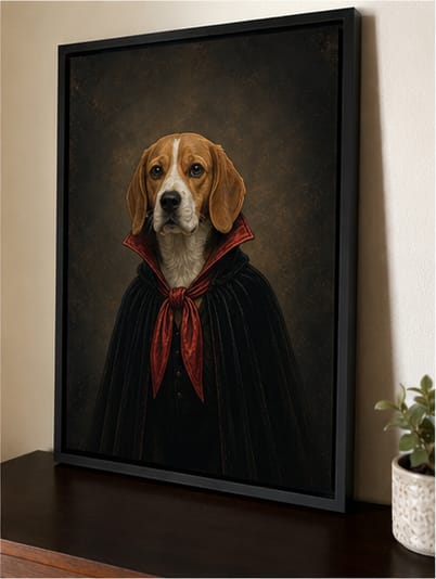 Customer photo review of Custom Gothic Vampire Pet Portrait Canvas Wall Art