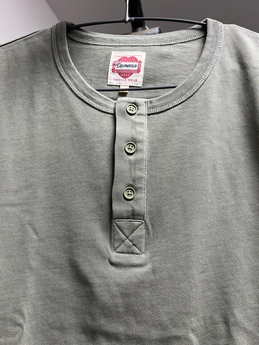 Customer photo review of 【大人気】ウォッシュド加工　ヘビーウェイト半袖ヘンリーTシャツ