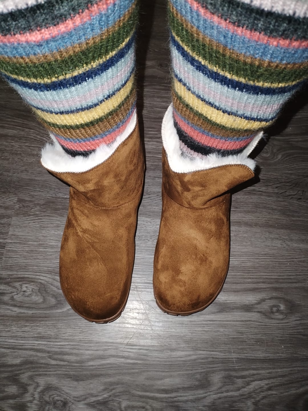 Customer photo review of Vaistoa Huurre | Winter Barefoot Ankle Boots