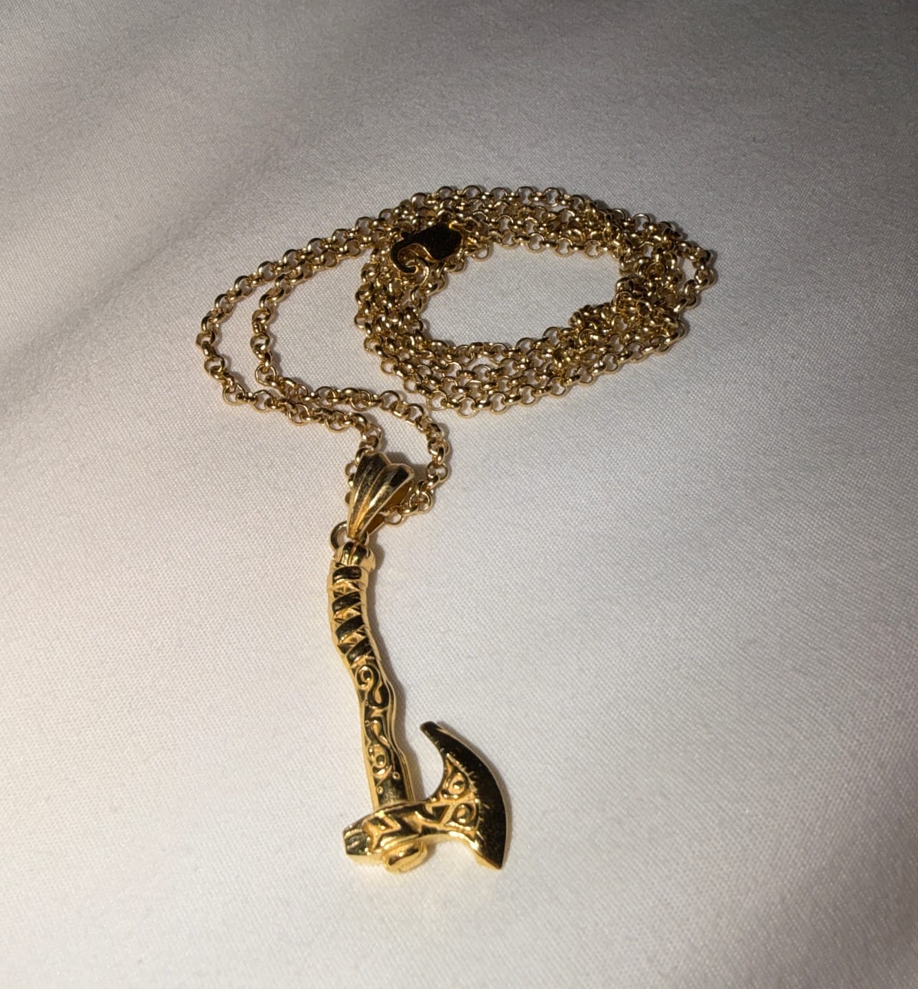 Customer photo review of Viking Axe Pendant
