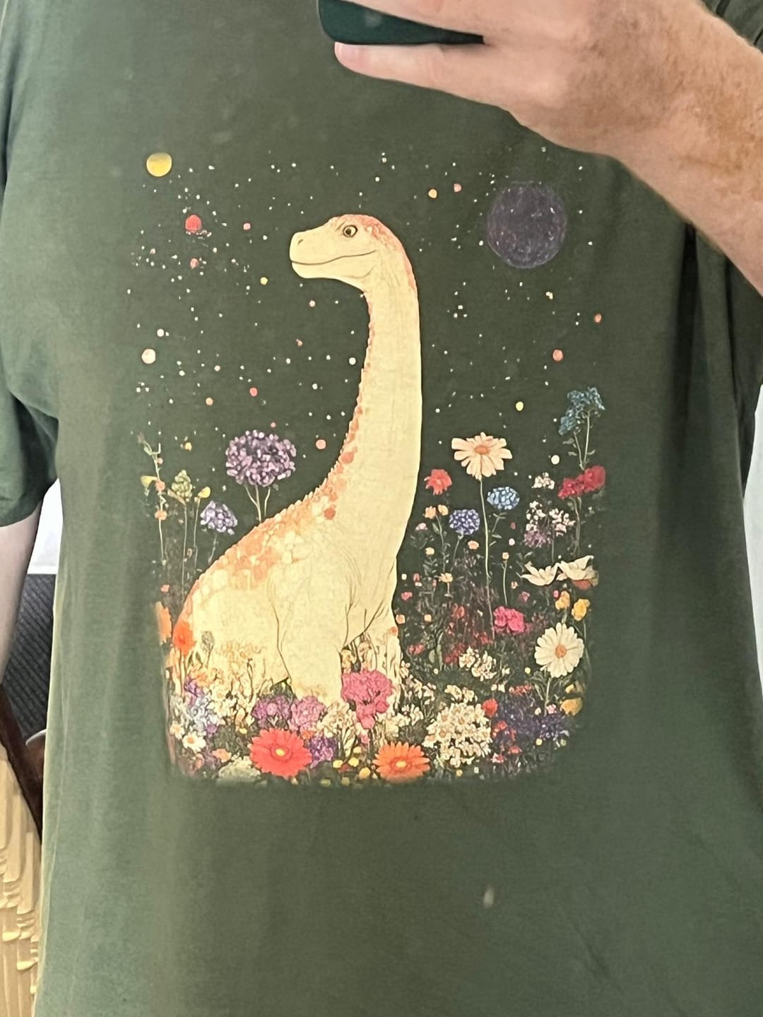 Customer photo review of Vintage Floral Longneck T-shirt
