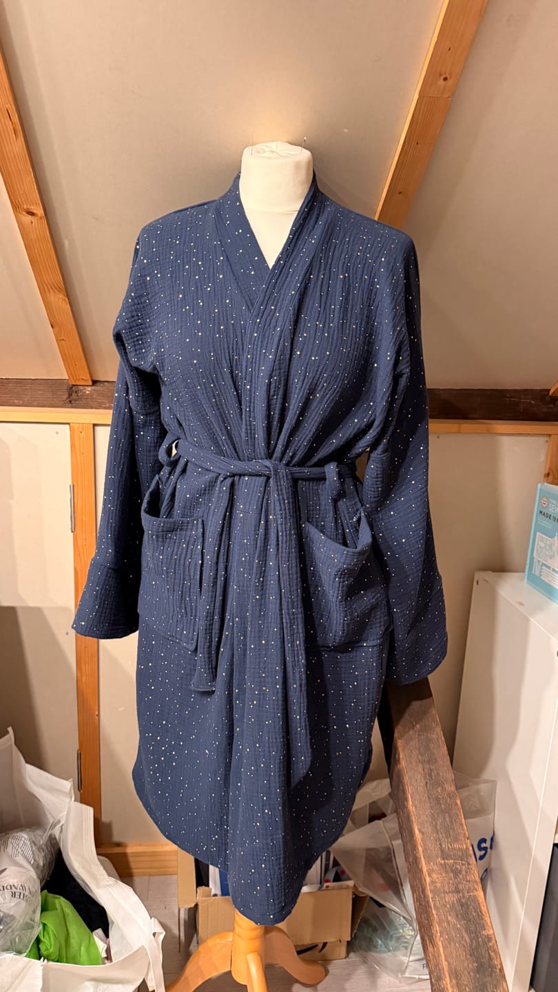 Customer photo review of Gold Speckled Double Gauze Fabric
