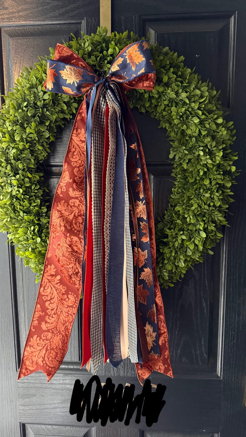 Customer photo review of Maplewood Wreath Ribbon